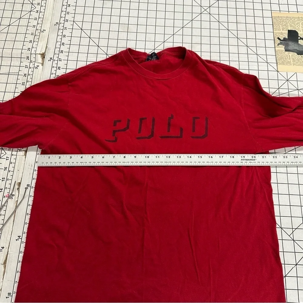Polo Ralph Lauren VNTG made in USA sz medium spellout tee A51
